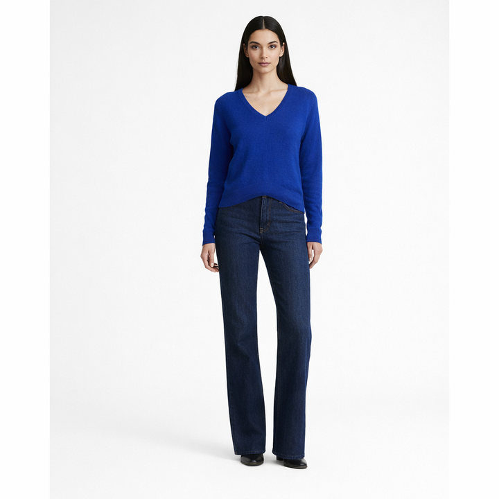 MONOPRIX COL V BLEU - Taille S (36)