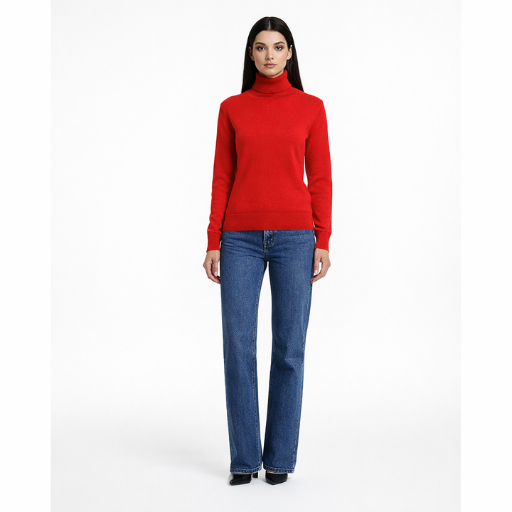 UNIQLO COL ROULÉ ORANGE - Taille L (40)