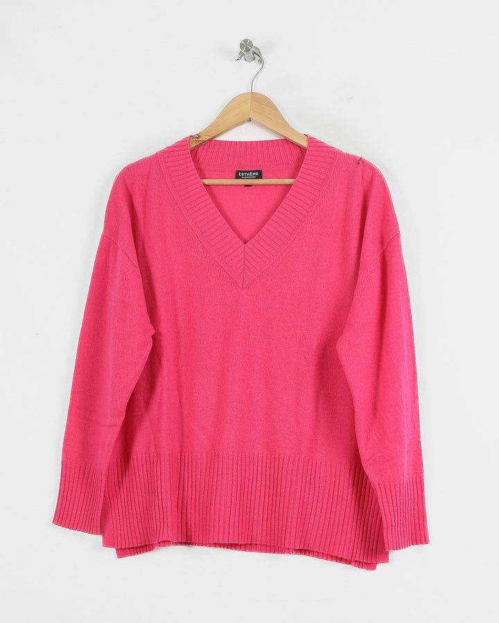 AUTRES COL V ROSE - Taille L (40)