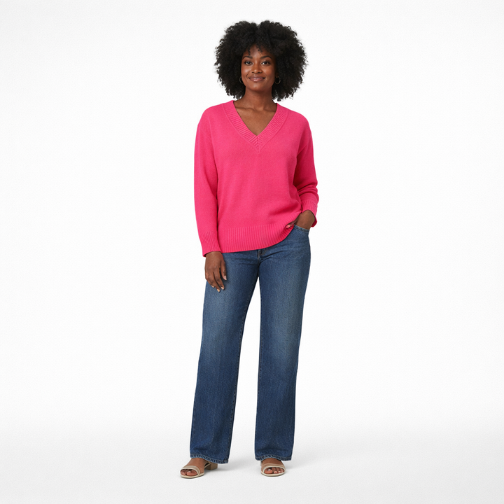 AUTRES COL V ROSE - Taille L (40)
