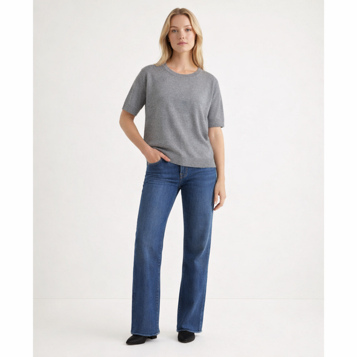 SANS MARQUE COL ROND BLEU - Taille L (40)