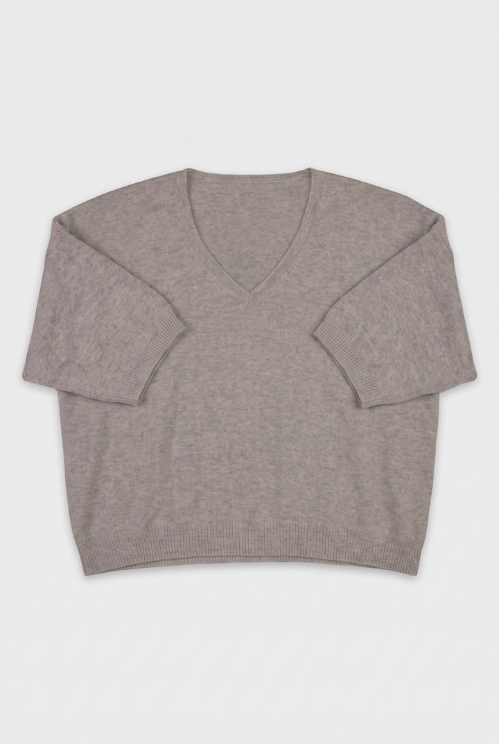 SANS MARQUE COL V GRIS - Taille XL (42)