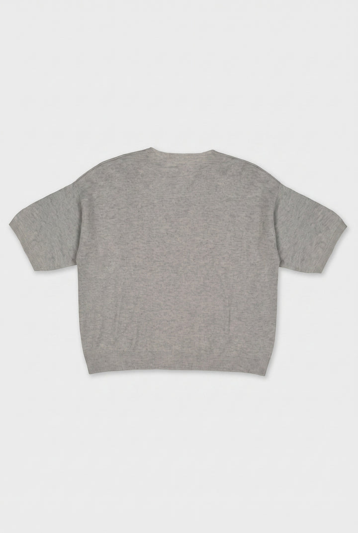 SANS MARQUE COL V GRIS - Taille XL (42)